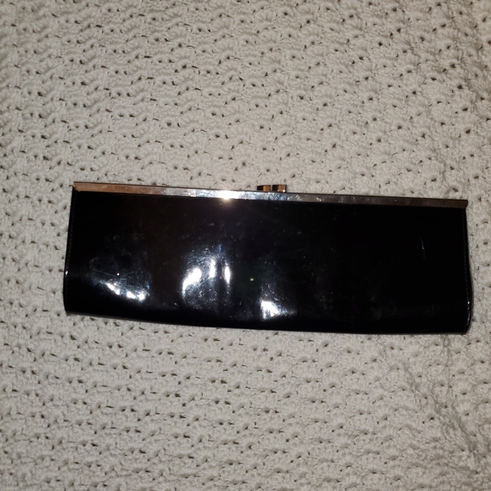 Patent leather clutch